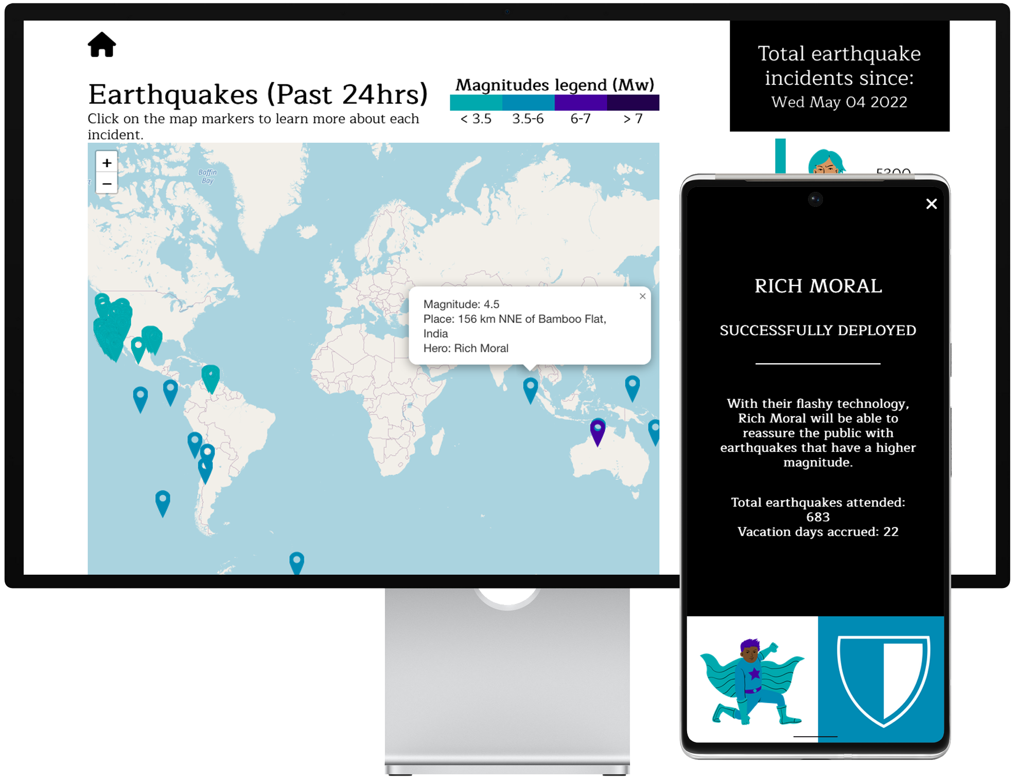 image of desktop and mobile view of beachstays page